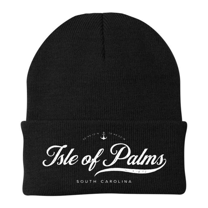 Isle Of Palms South Carolina Vintage Retro Knit Cap Winter Beanie