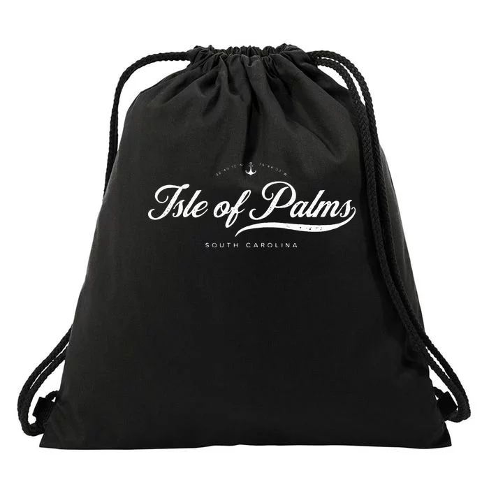 Isle Of Palms South Carolina Vintage Retro Drawstring Bag