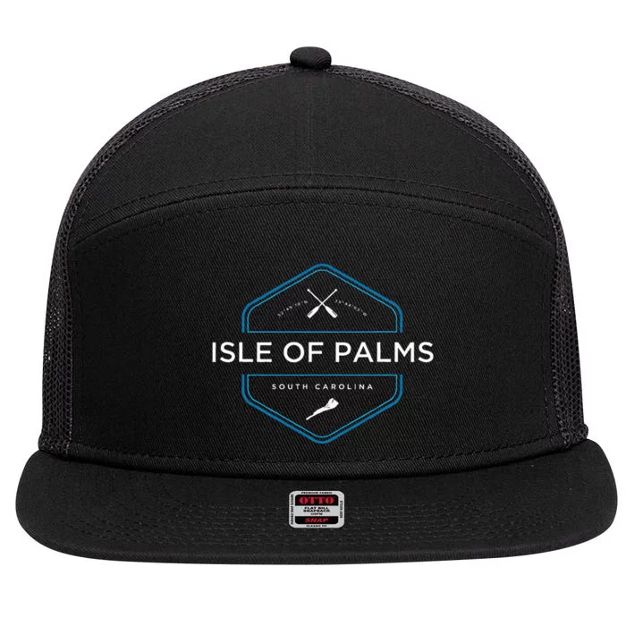 Isle Of Palms South Carolina Beach 7 Panel Mesh Trucker Snapback Hat