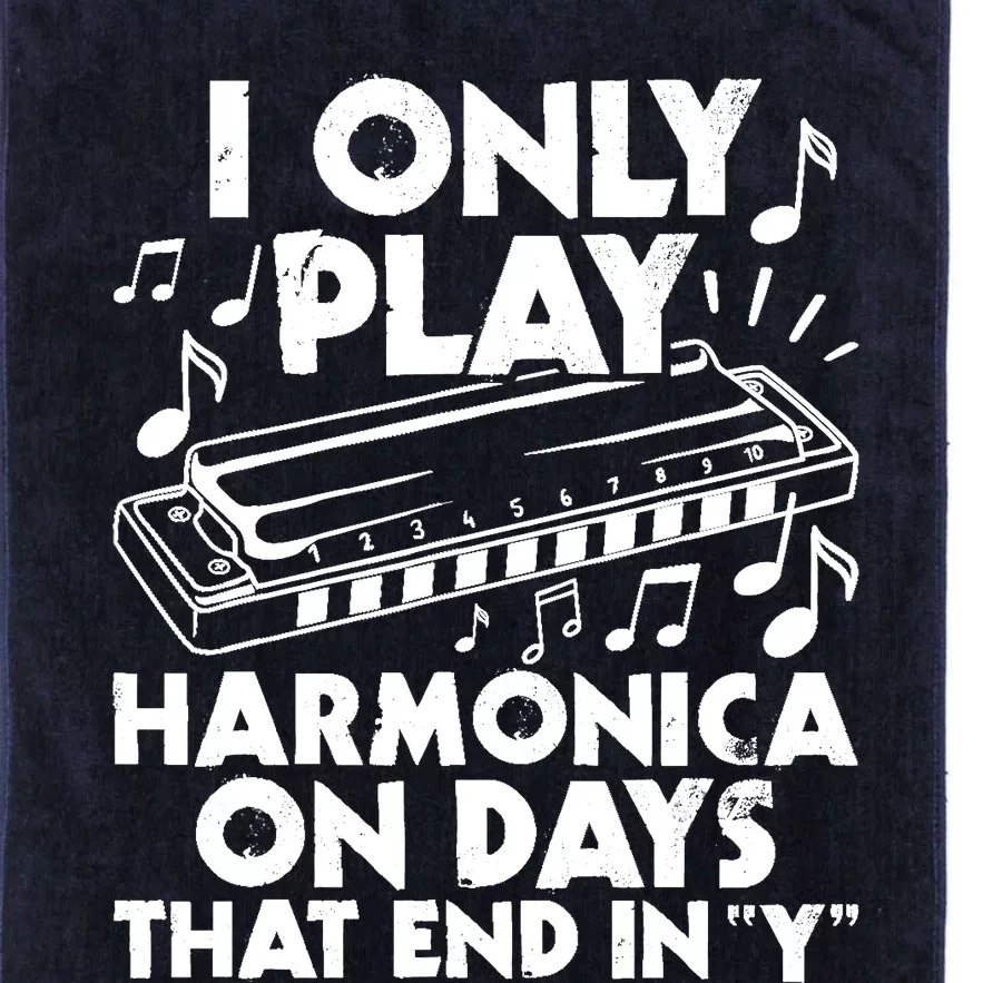 I Only Play Harmonica On Days That End In Y - Harmonicist Platinum Collection Golf Towel