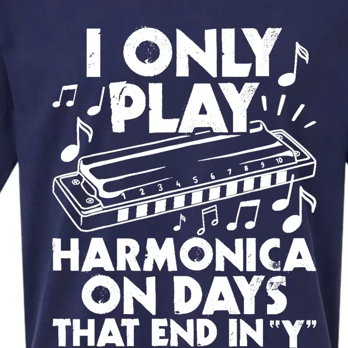 I Only Play Harmonica On Days That End In Y - Harmonicist Sueded Cloud Jersey T-Shirt