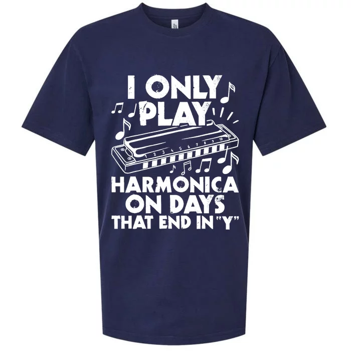 I Only Play Harmonica On Days That End In Y - Harmonicist Sueded Cloud Jersey T-Shirt