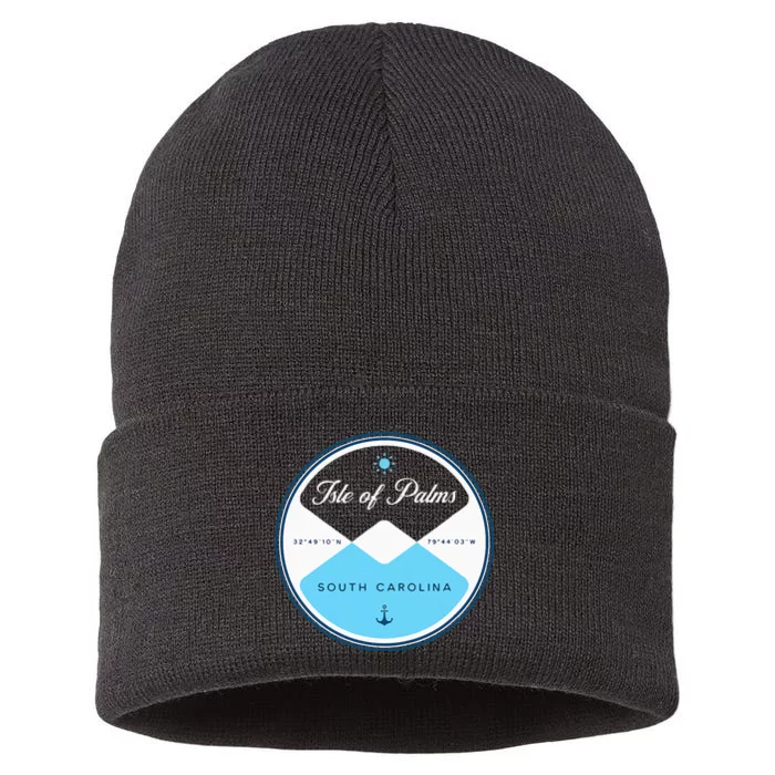 Isle Of Palms South Carolina Sc Circle Sustainable Knit Beanie