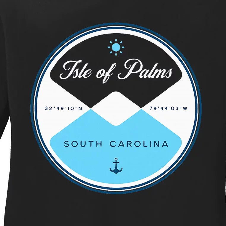 Isle Of Palms South Carolina Sc Circle Ladies Long Sleeve Shirt