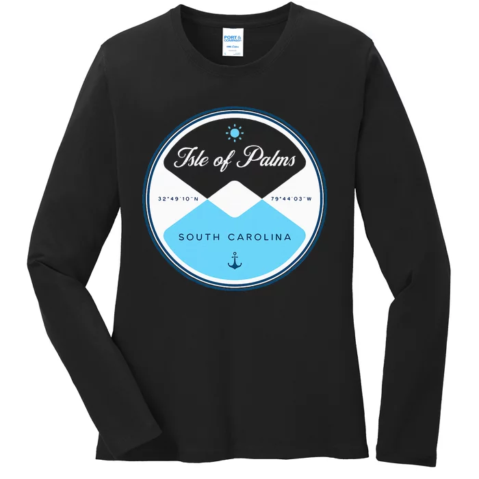 Isle Of Palms South Carolina Sc Circle Ladies Long Sleeve Shirt