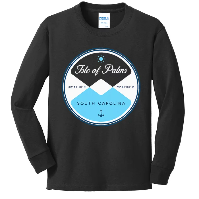 Isle Of Palms South Carolina Sc Circle Kids Long Sleeve Shirt