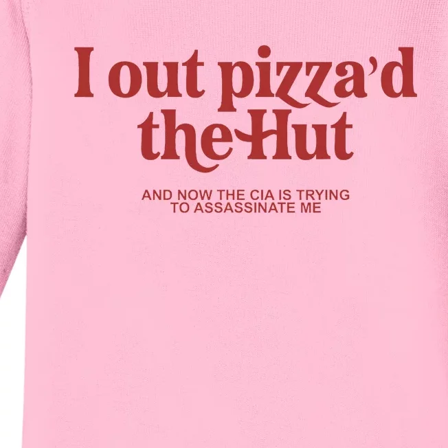 I Out PizzaD The Hut Baby Long Sleeve Bodysuit