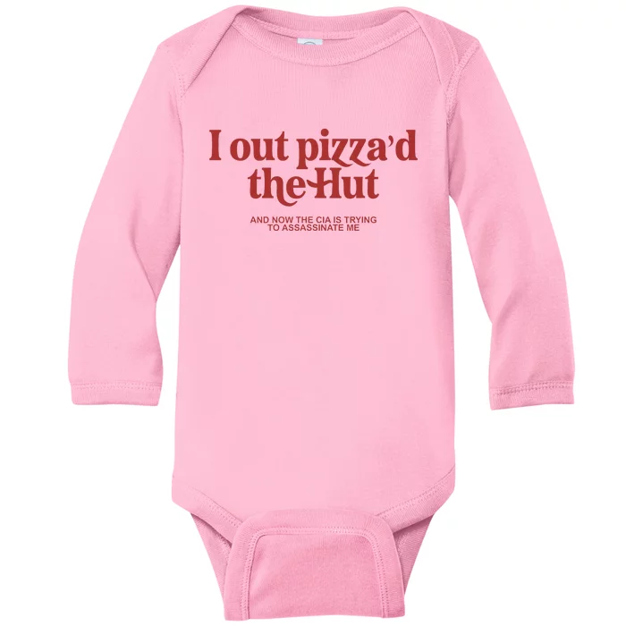 I Out PizzaD The Hut Baby Long Sleeve Bodysuit