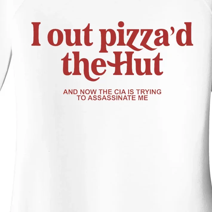 I Out PizzaD The Hut Women's Perfect Tri Tunic Long Sleeve Shirt