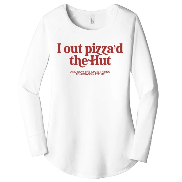 I Out PizzaD The Hut Women's Perfect Tri Tunic Long Sleeve Shirt