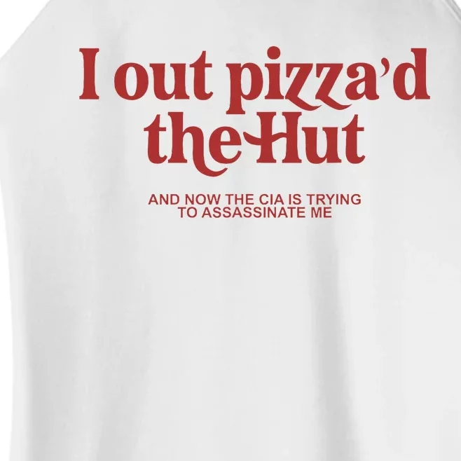 I Out PizzaD The Hut Women’s Perfect Tri Rocker Tank