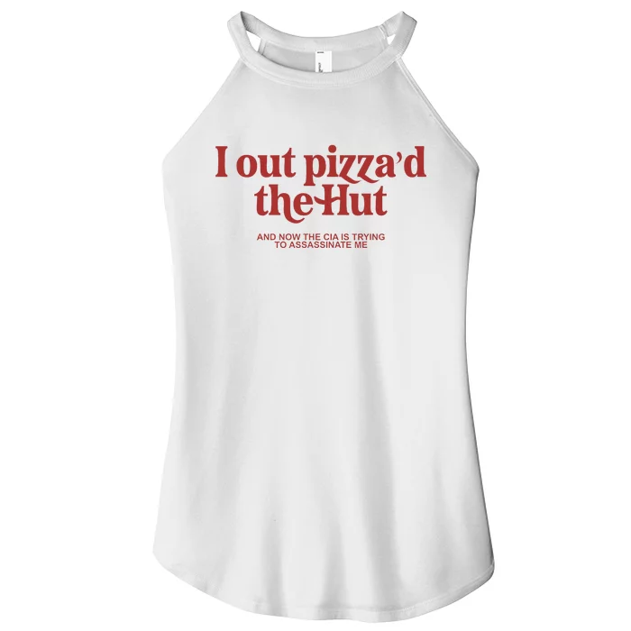 I Out PizzaD The Hut Women’s Perfect Tri Rocker Tank