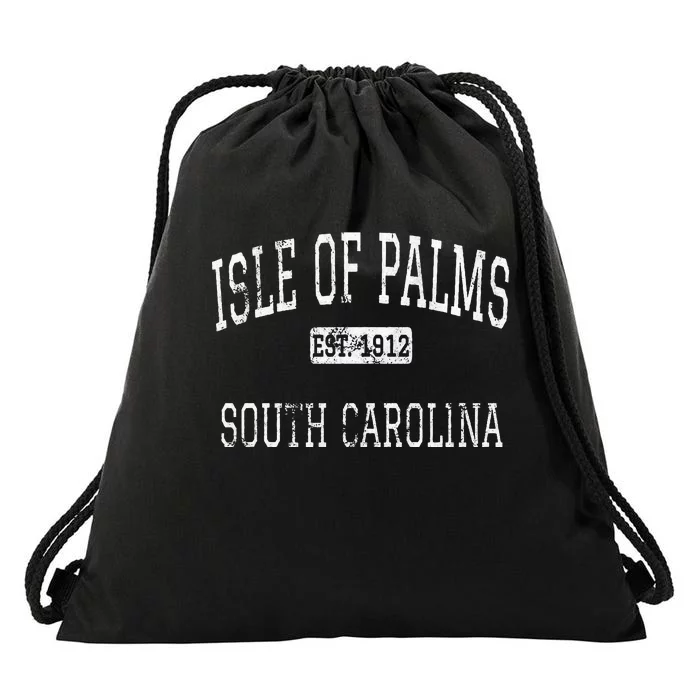 Isle Of Palms South Carolina SC Vintage Drawstring Bag