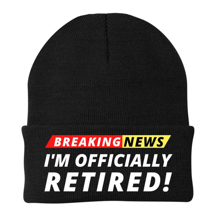 I’m Officially Retired Breaking News, Funny Breaking News Knit Cap Winter Beanie