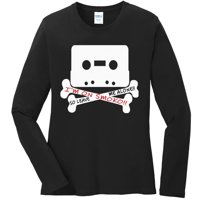 Im On Smoko Leave Me Alone Cassette Tape Ladies Long Sleeve Shirt