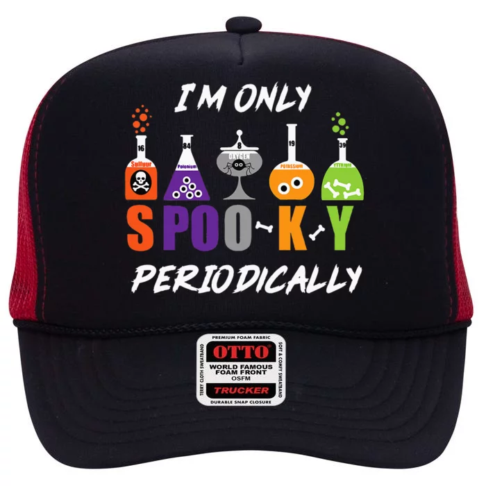 Im Only Spooky Periodically Halloween Distressed Costume High Crown Mesh Trucker Hat