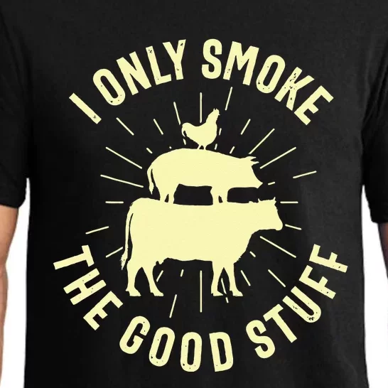 I Only Smoke The Good Stuff BBQ Barbeque Grilling Pitmaster Pajama Set