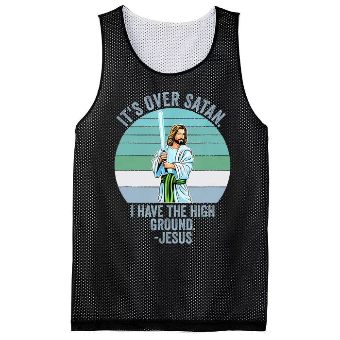 ItS Over Satan. I Have The High Ground Mesh Reversible Basketball Jersey Tank