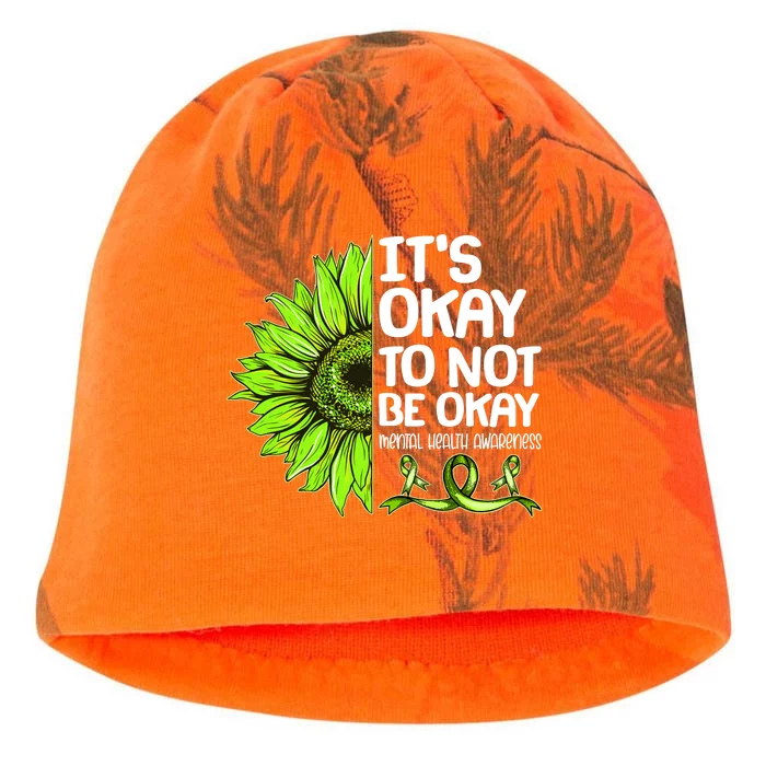 It's Okay To Not Be Okay Mental Health Awareness Kati - Camo Knit Beanie