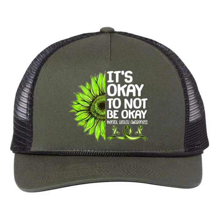 It's Okay To Not Be Okay Mental Health Awareness Retro Rope Trucker Hat Cap