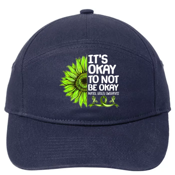 It's Okay To Not Be Okay Mental Health Awareness 7-Panel Snapback Hat