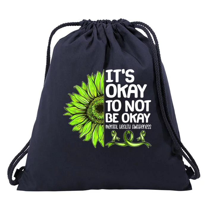 It's Okay To Not Be Okay Mental Health Awareness Drawstring Bag