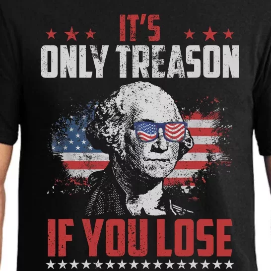 Its Only Treason If You Lose George Washington American Flag Pajama Set