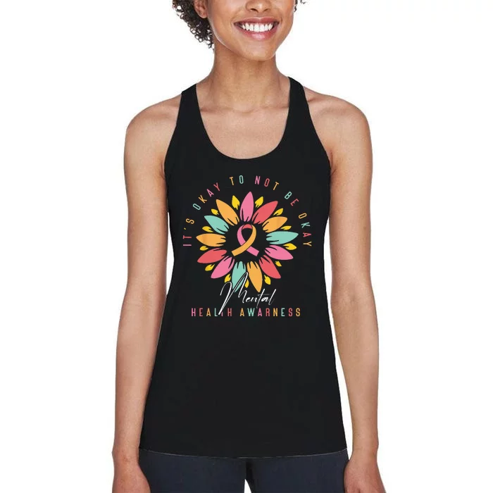 Its Okay To Not Be Okay Mental Health Awareness Women's Racerback Tank