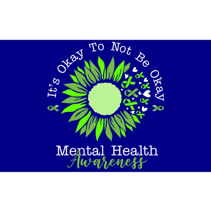 Its Okay To Not Be Okay Mental Health Awareness Sunflower Ribbon Bumper Sticker