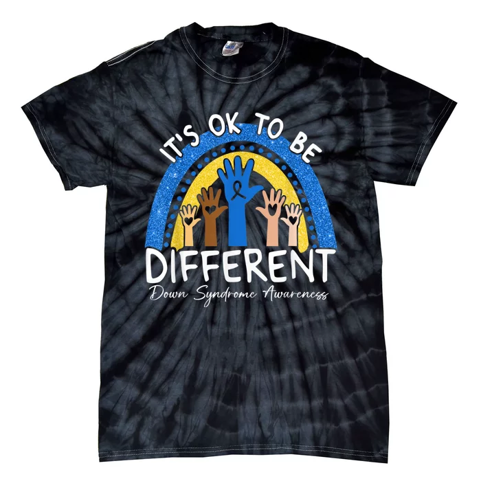 It's Ok To Be Different Down Syndrome Awareness Tie-Dye T-Shirt