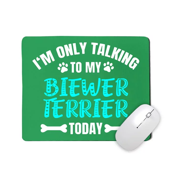 Im Only Talking To My Biewer Terrier Today Mousepad