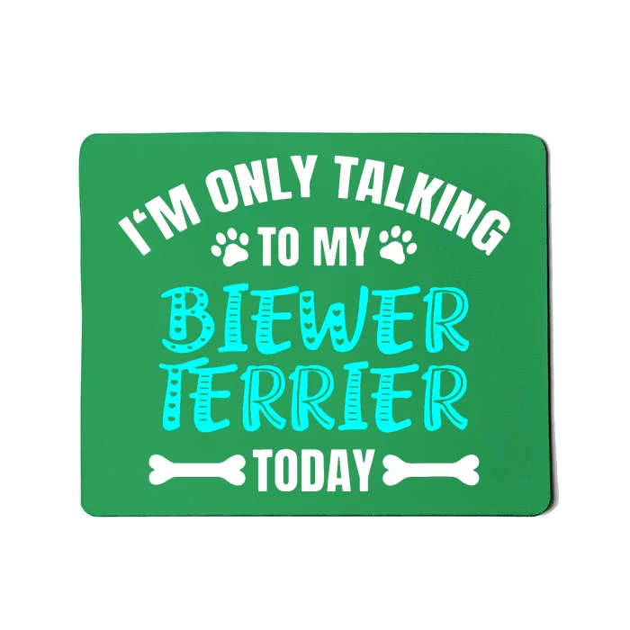 Im Only Talking To My Biewer Terrier Today Mousepad