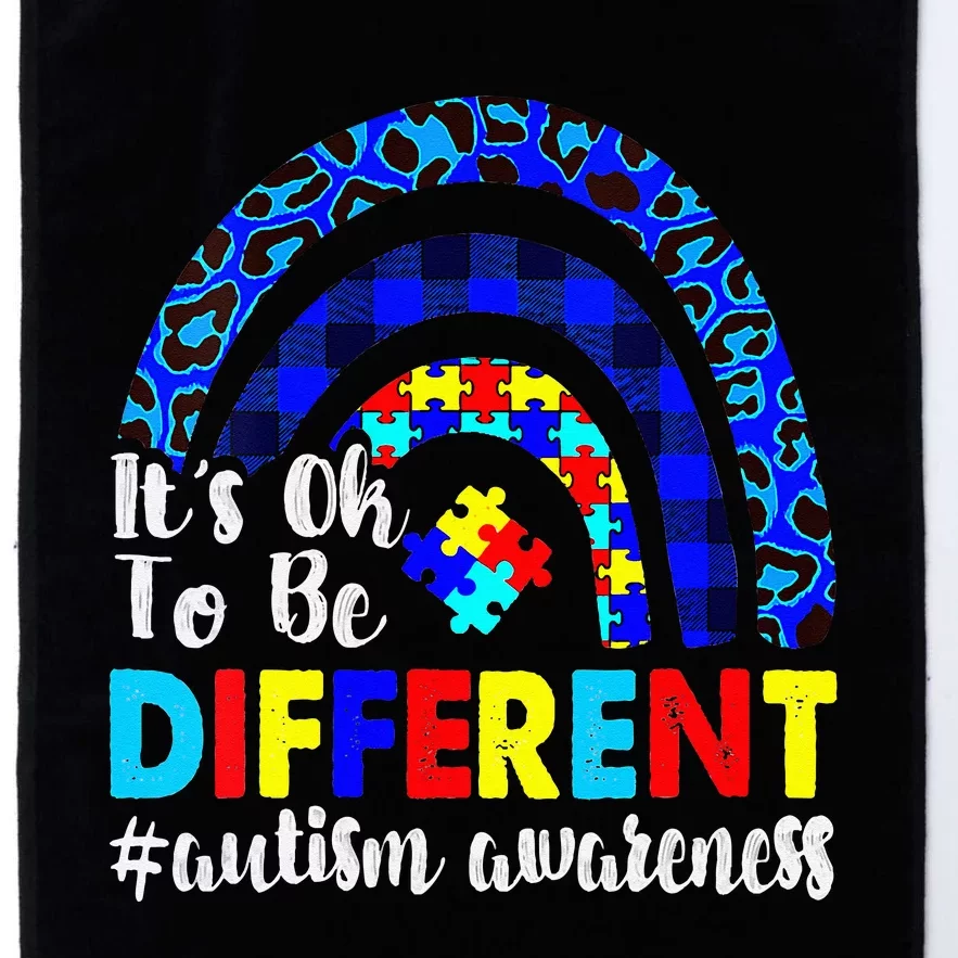 It's Ok To Be Different Autism Awareness Leopard Rainbow Platinum Collection Golf Towel