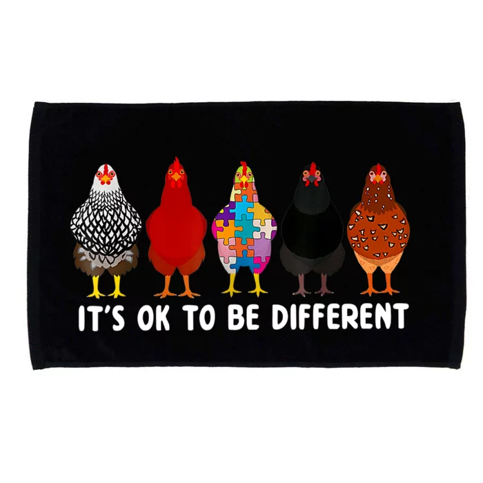 ItS Ok To Be Different Cute Chicken Autism Awareness Month Microfiber Hand Towel