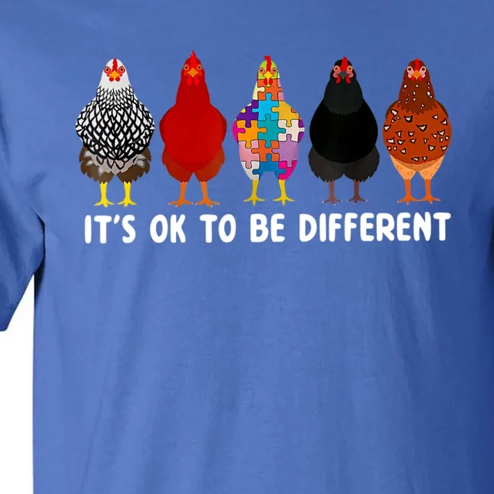 ItS Ok To Be Different Cute Chicken Autism Awareness Month Tall T-Shirt