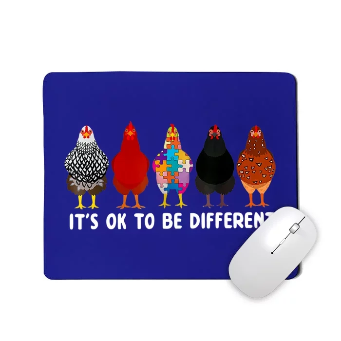 ItS Ok To Be Different Cute Chicken Autism Awareness Month Mousepad