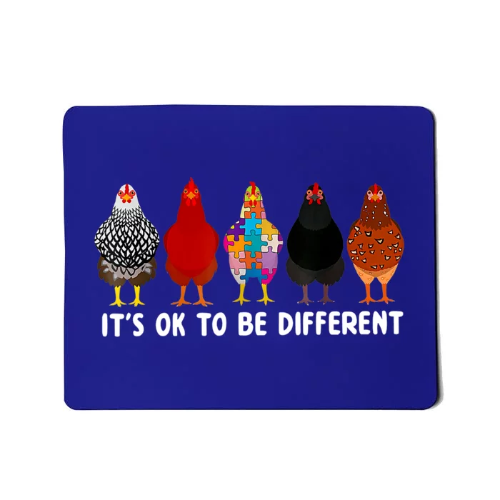 ItS Ok To Be Different Cute Chicken Autism Awareness Month Mousepad