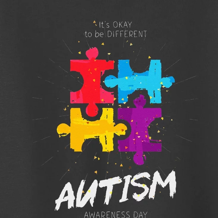 It's Ok To Be Different Autism Awareness Toddler T-Shirt