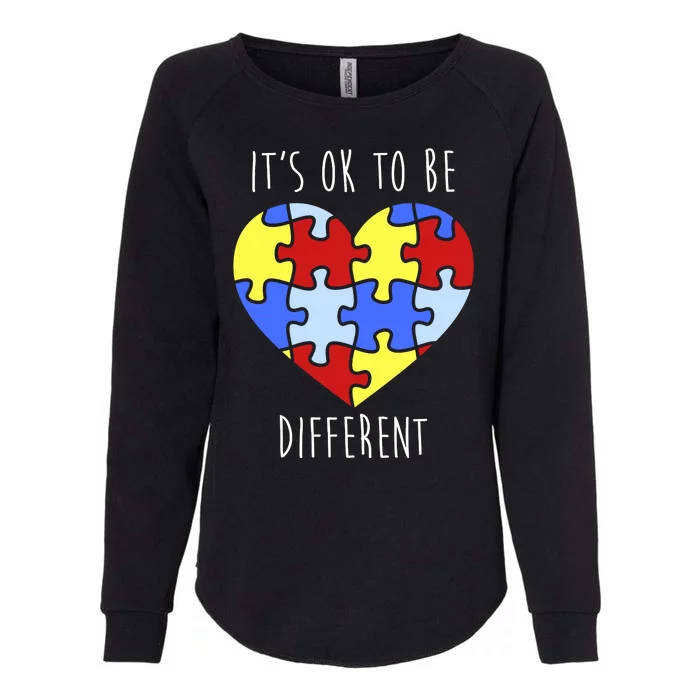 Its Ok To Be Different Autism Awareness Womens California Wash Sweatshirt