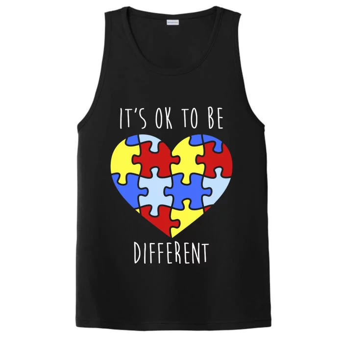 Its Ok To Be Different Autism Awareness Performance Tank