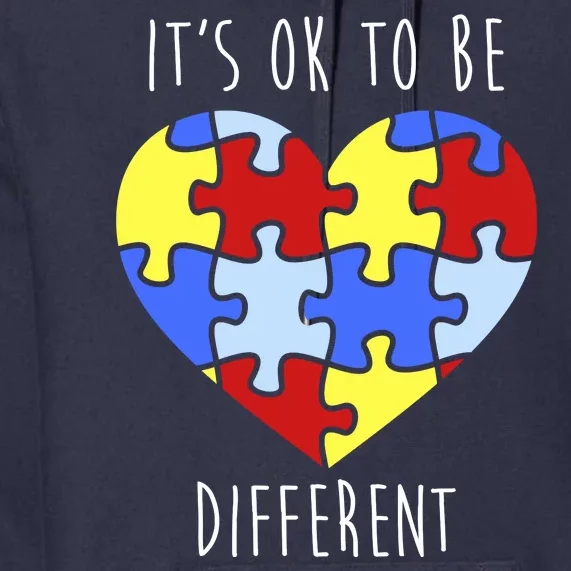 Its Ok To Be Different Autism Awareness Premium Hoodie