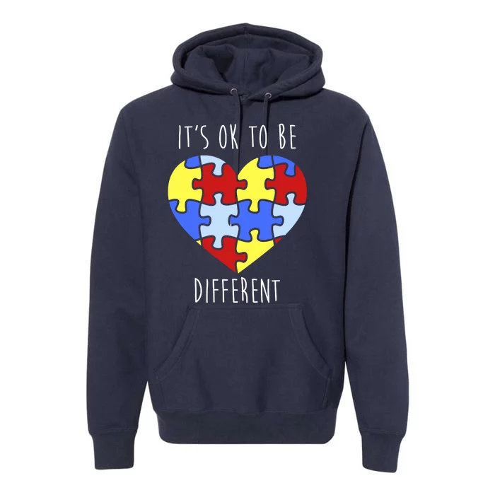 Its Ok To Be Different Autism Awareness Premium Hoodie