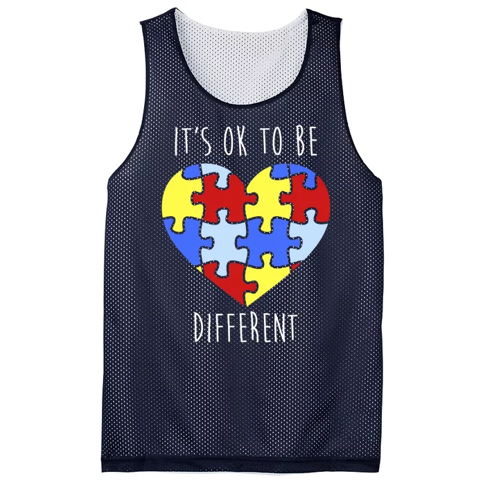 Its Ok To Be Different Autism Awareness Mesh Reversible Basketball Jersey Tank