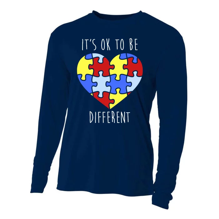 Its Ok To Be Different Autism Awareness Cooling Performance Long Sleeve Crew