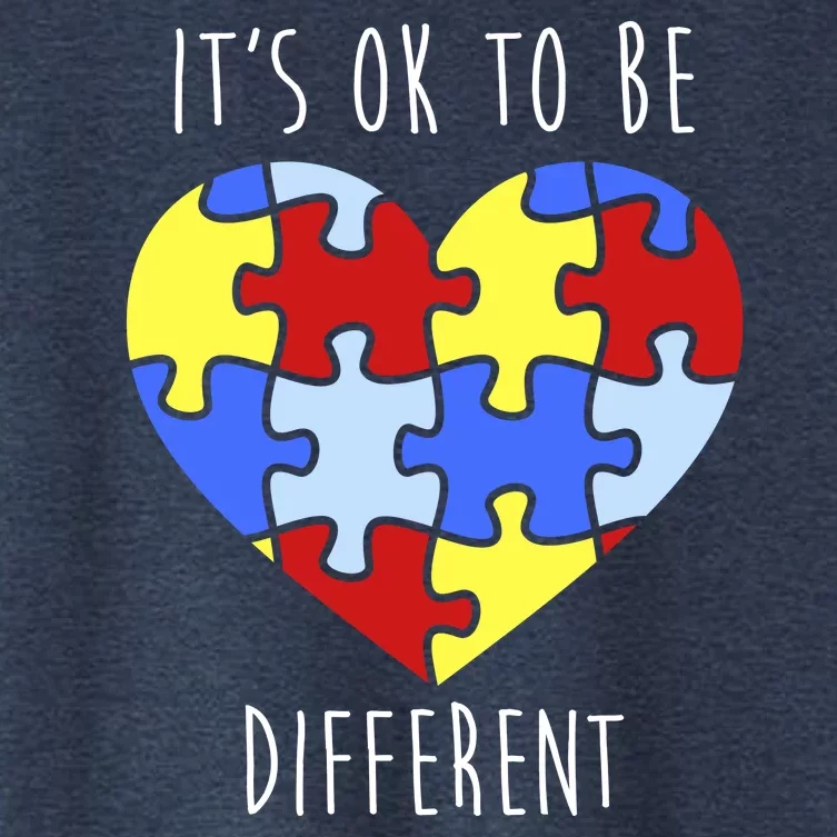 Its Ok To Be Different Autism Awareness Women's Crop Top Tee