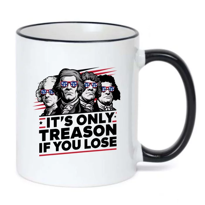 Its Only Treason If You Lose American Revolution Black Color Changing Mug