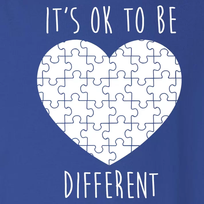 It's Ok To Be Different Autism Awareness Puzzle Heart Toddler Long Sleeve Shirt