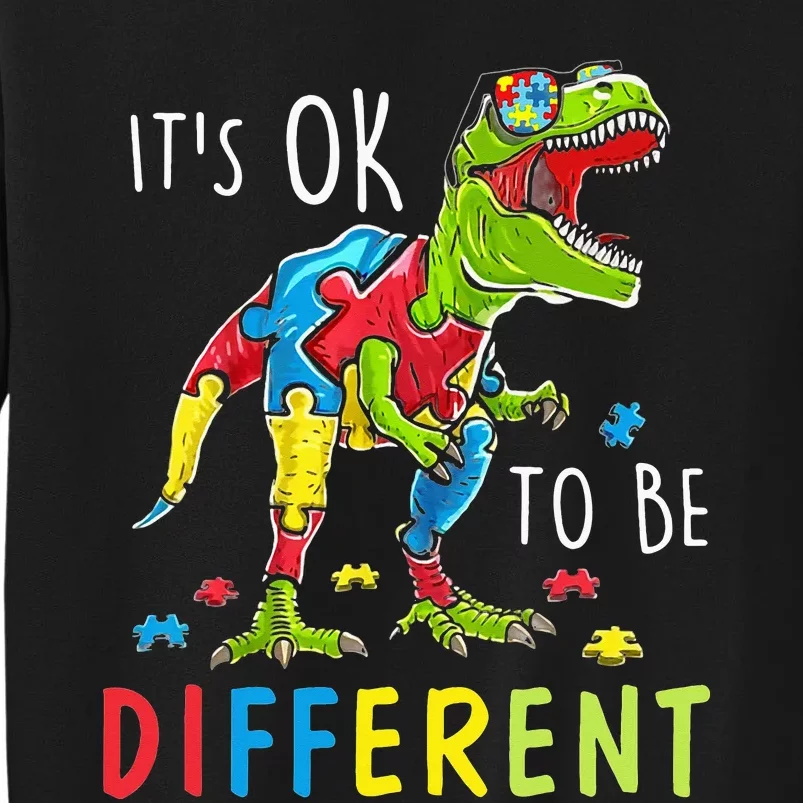 Its Ok to Be Different Autism Dinosaur Sweatshirt