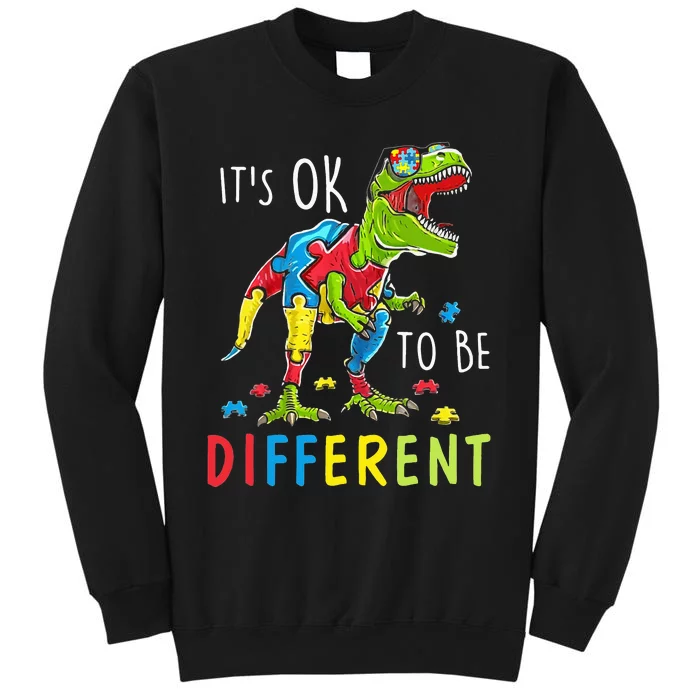 Its Ok to Be Different Autism Dinosaur Sweatshirt