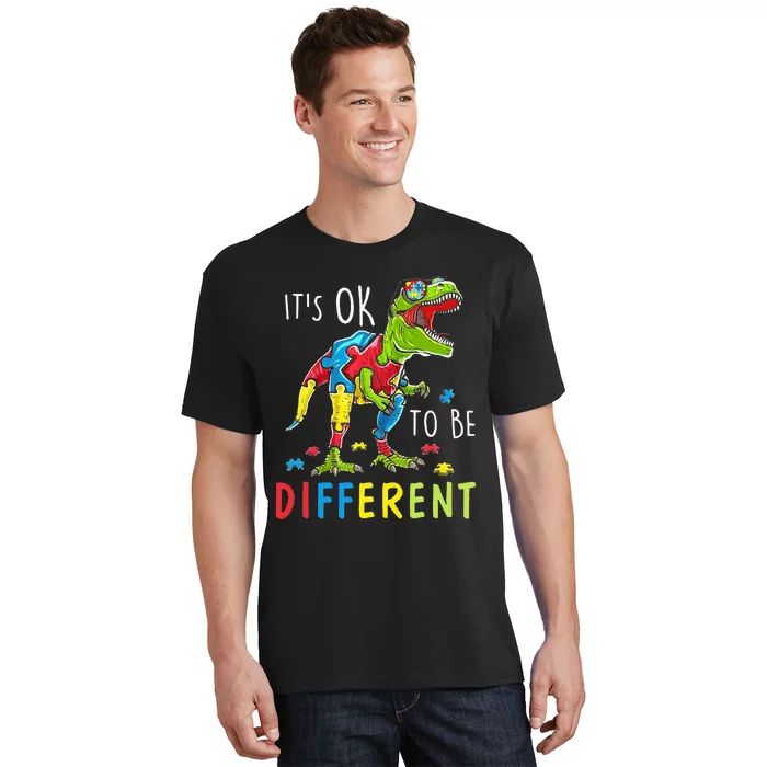 Its Ok to Be Different Autism Dinosaur T-Shirt